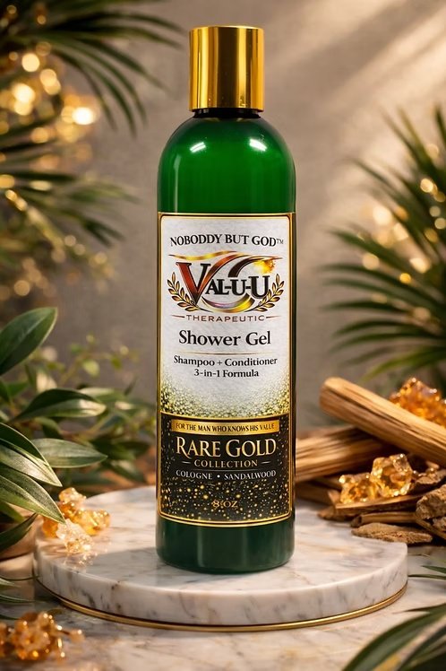 Val-u-U Shower Gel – Shampoo + Conditioner 3-in-1 | Rare Gold Collection (8 oz)
