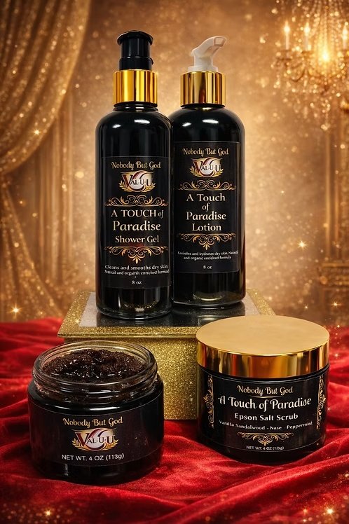 A Touch of Paradise Sugar Scrub - Body Lotion - Shower Gel - Epsom Salt Scrub